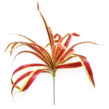 Buchet artificial 20 fire Dracena verde cu rosu