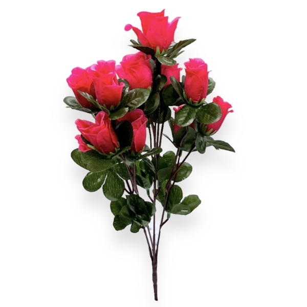 Buchet artificial 5 fire trandafiri Topaz Fuchsia