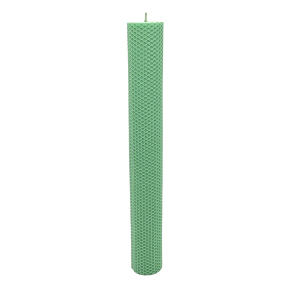 Lumanari ceara naturala tip fagure 41cm verde menta diametru 5.5cm